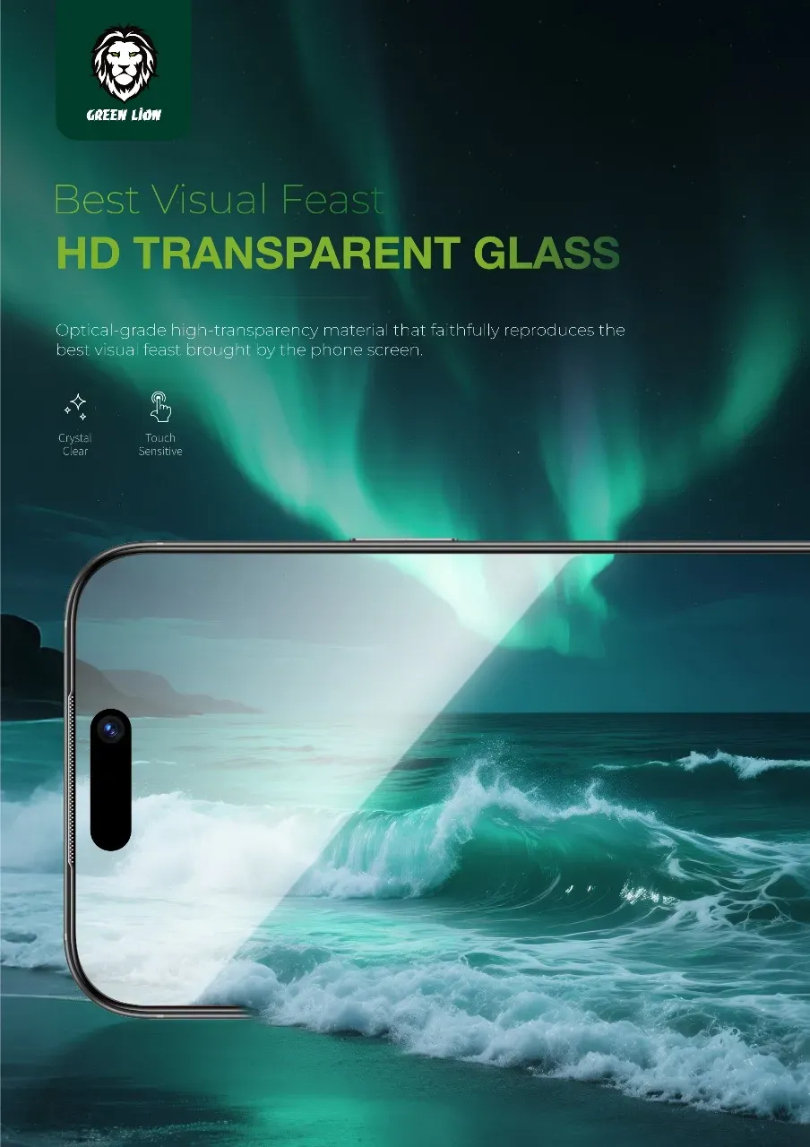 Green Lion Picasso 3D Glas Displayschutzfolie mit Montage Kit für Apple iPhone 17 Pro - Klar