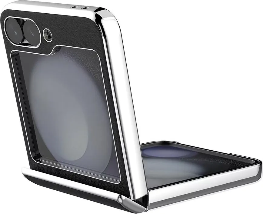 Nillkin Kameraschutz Flip Kunstleder Hülle Samsung Galaxy Z Flip6 - Schwarz