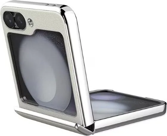 Nillkin Kameraschutz Flip Kunstleder Hülle Samsung Galaxy Z Flip6 - Weiss