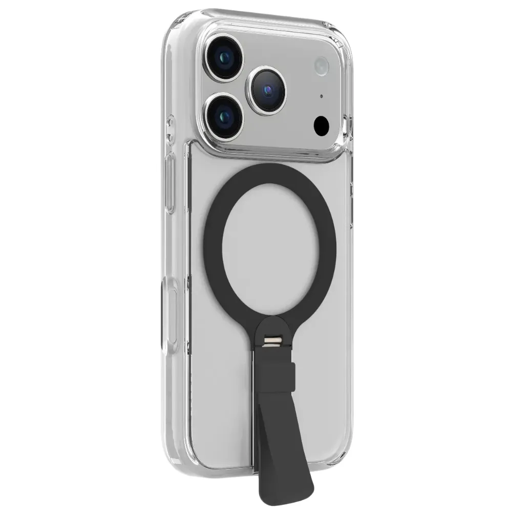 Levelo Spira Magsafe Clear Grip Hülle Apple iPhone 17 Pro - Schwarz