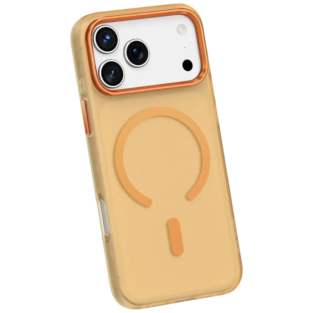 Green Lion Matte Mag Safe X Hülle für Apple iPhone 17 Pro Max - Orange Titan