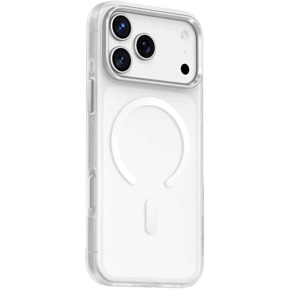Green Lion Matte Mag Safe X Hülle für Apple iPhone 17 Pro Max - Silber Titan