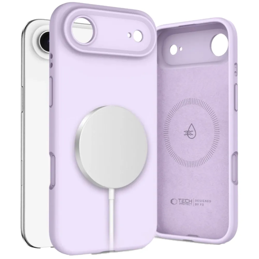 Tech-Protect Silikon MagSafe Hülle für iPhone 17 Air - Lila