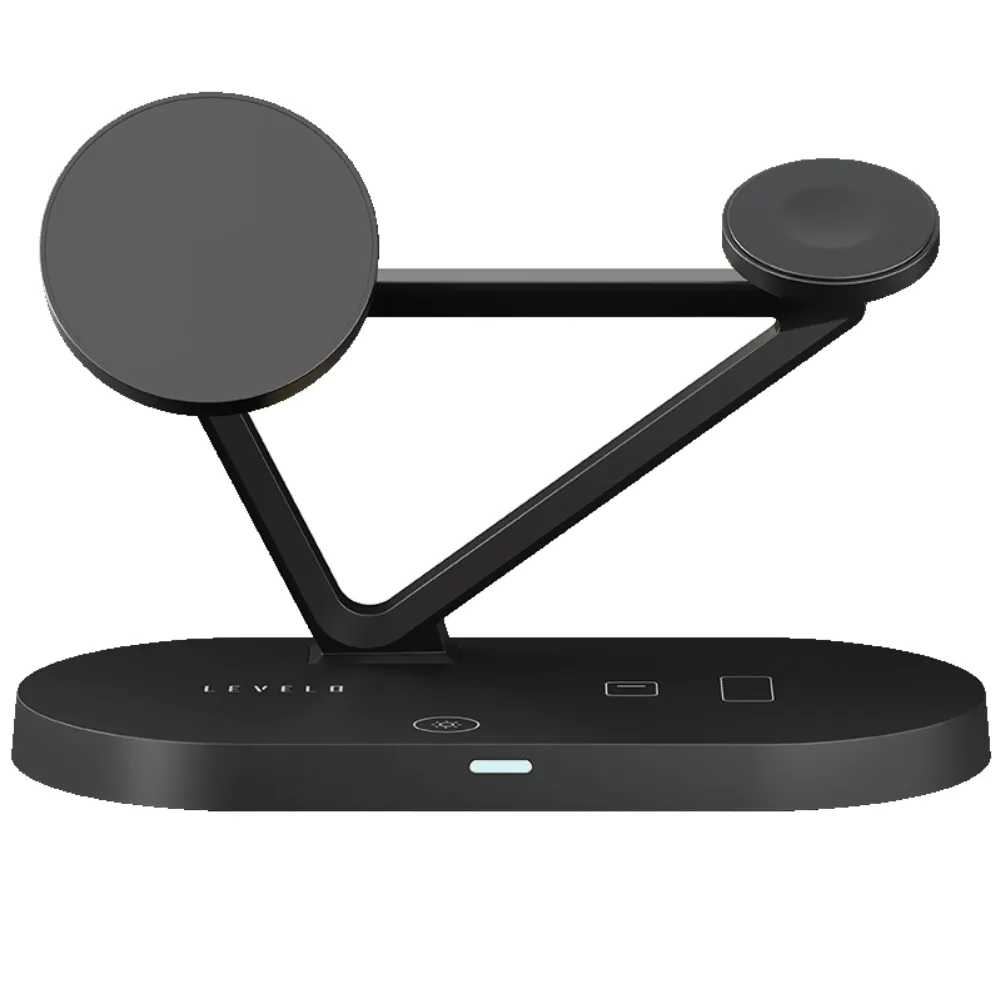 Levelo Premio 5 in 1 Magsafe Kabellose Ladestation - Schwarz