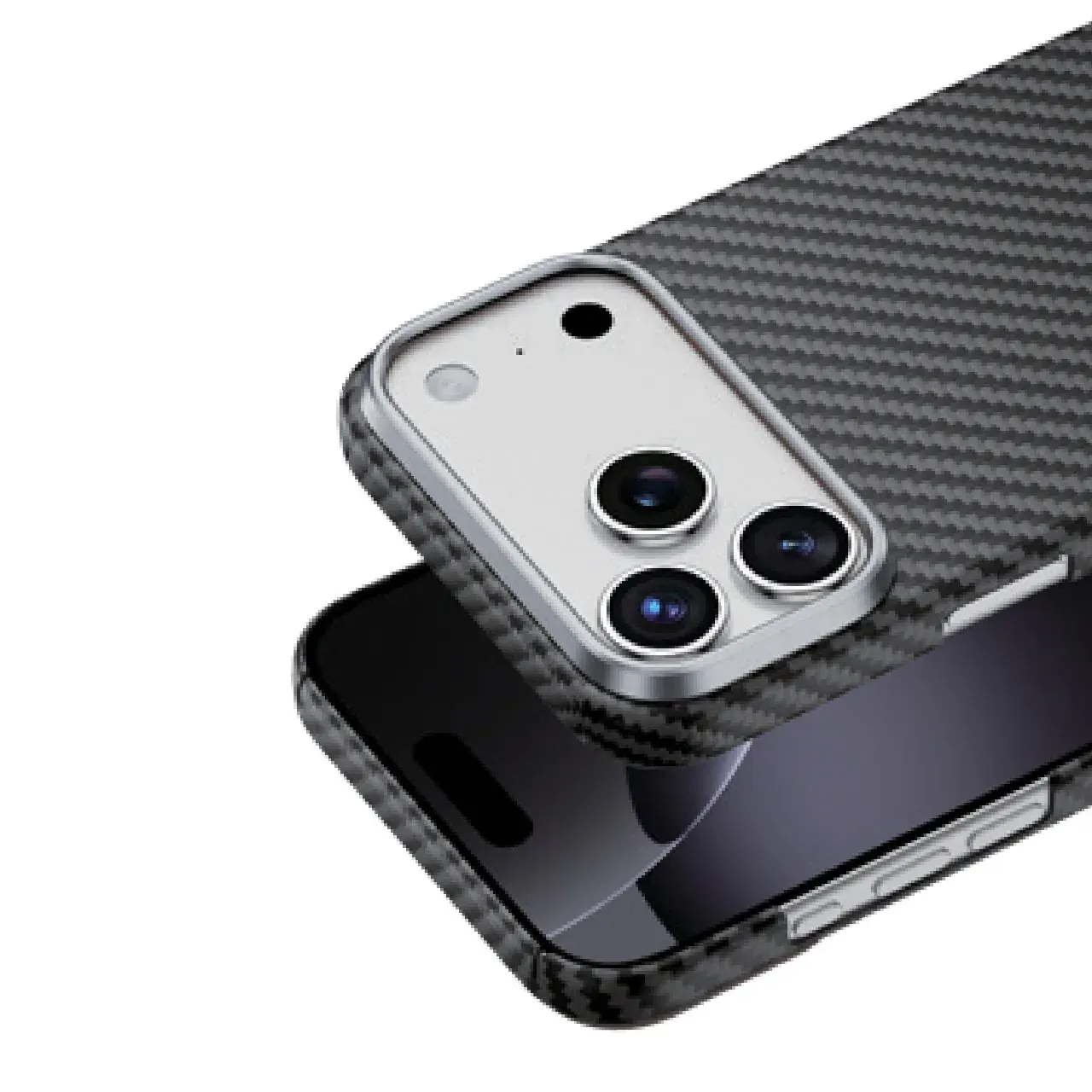 Green Lion Magsafe Karbonoptik Hülle Apple iPhone 17 Pro - Schwarz