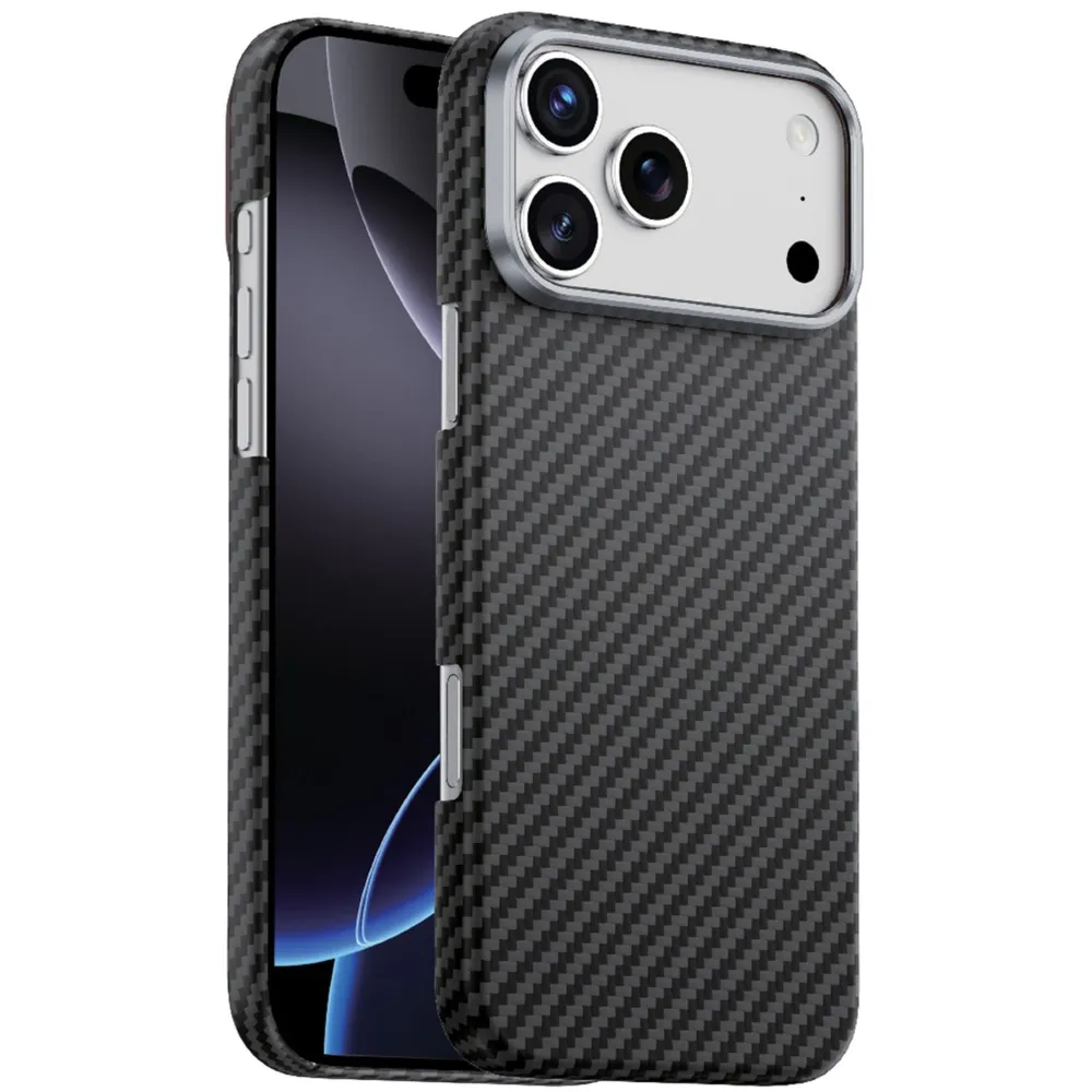 Green Lion Magsafe Karbonoptik Hülle Apple iPhone 17 Pro - Schwarz