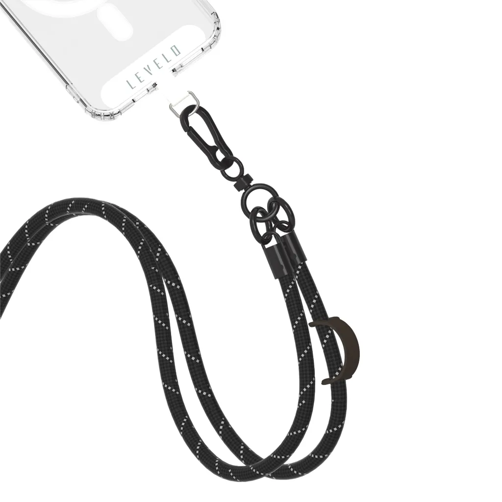 Levelo Everly Handykette Umhängeband Universal- Schwarz