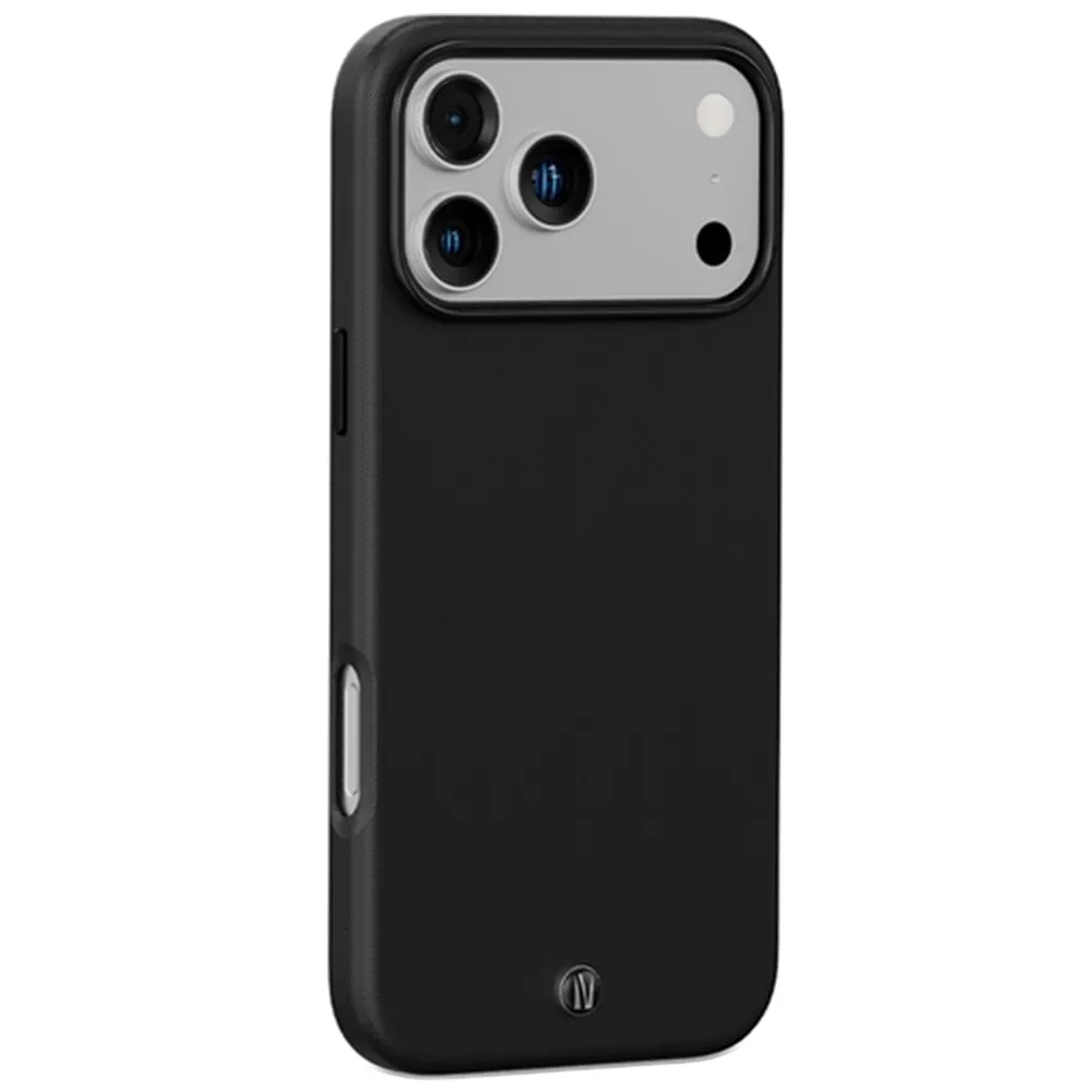 Levelo Cannes Kunstleder Hülle Apple iPhone 17 Pro Max Schwarz