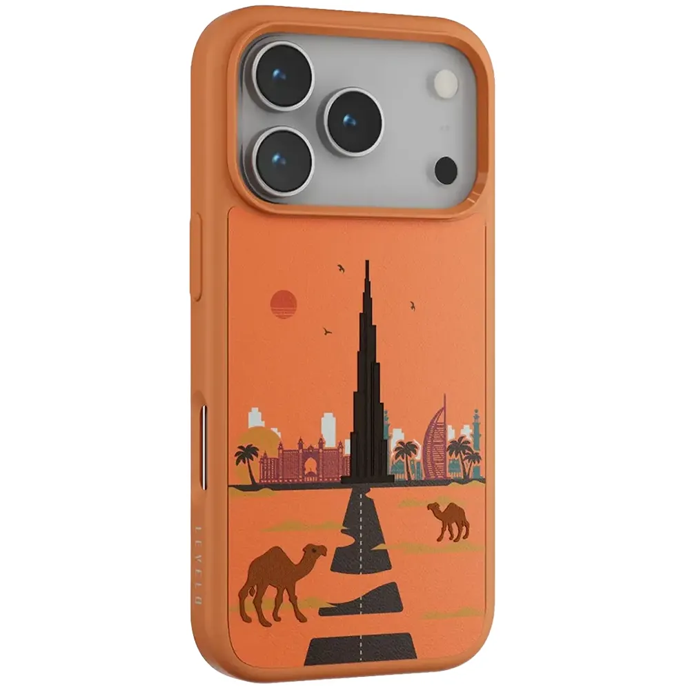 Levelo Vallo Robuste Hülle - Stickerei Dubai Apple iPhone 17 Pro Max