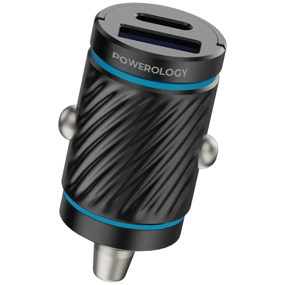 Powerology Pico Dual-Port Autoladegerät 36W - Schwarz