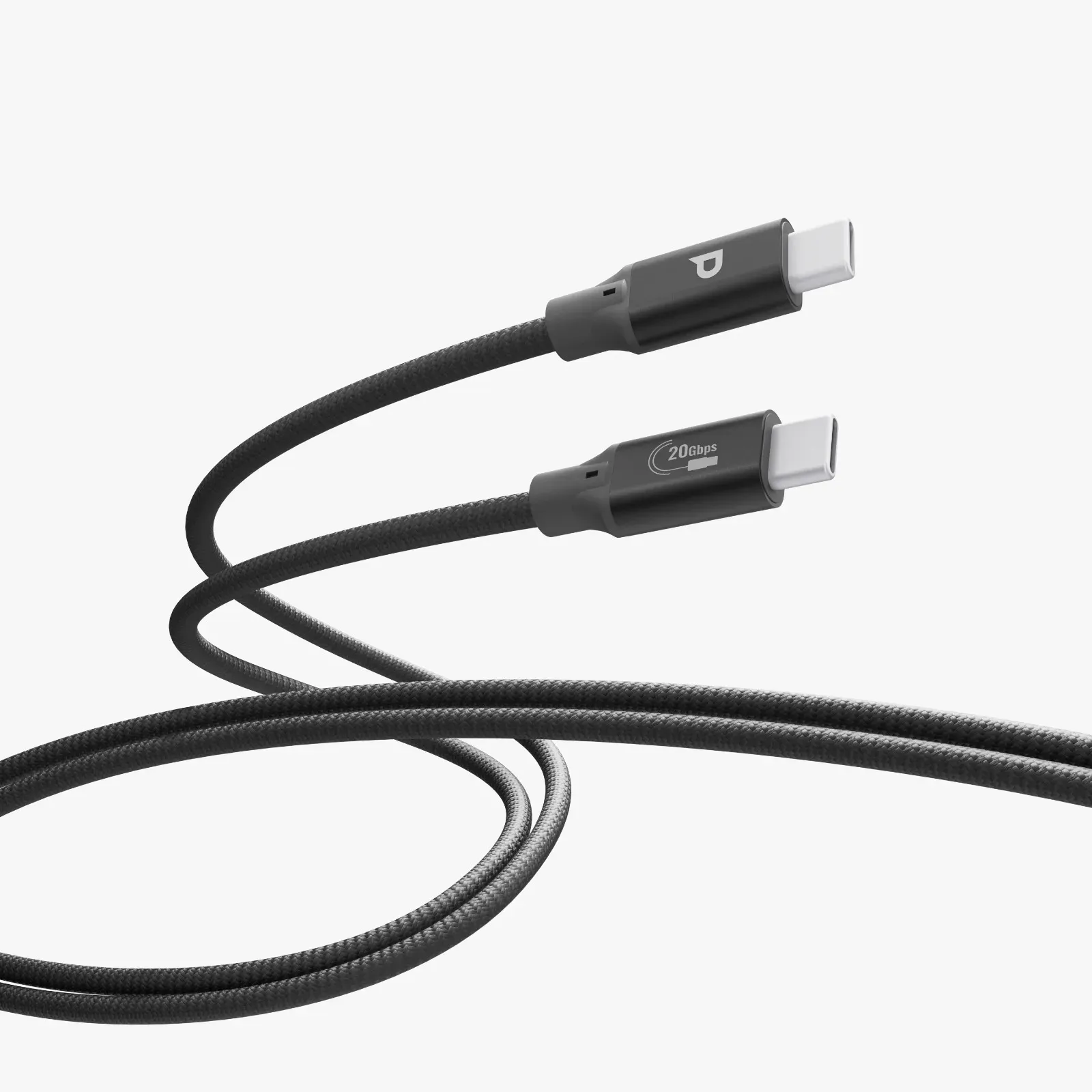 Powerology 240W USB 4 Thunderbolt USB-C Aluminium Kabel 3 Meter - Grau