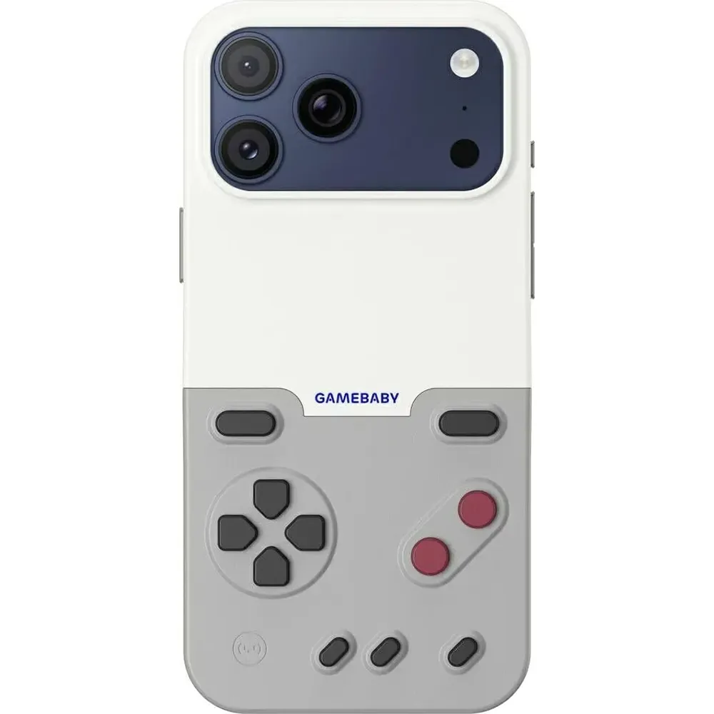 BitmoLab GameBaby Retro Gaming Schutzhülle iPhone 17 Pro Max Weiss