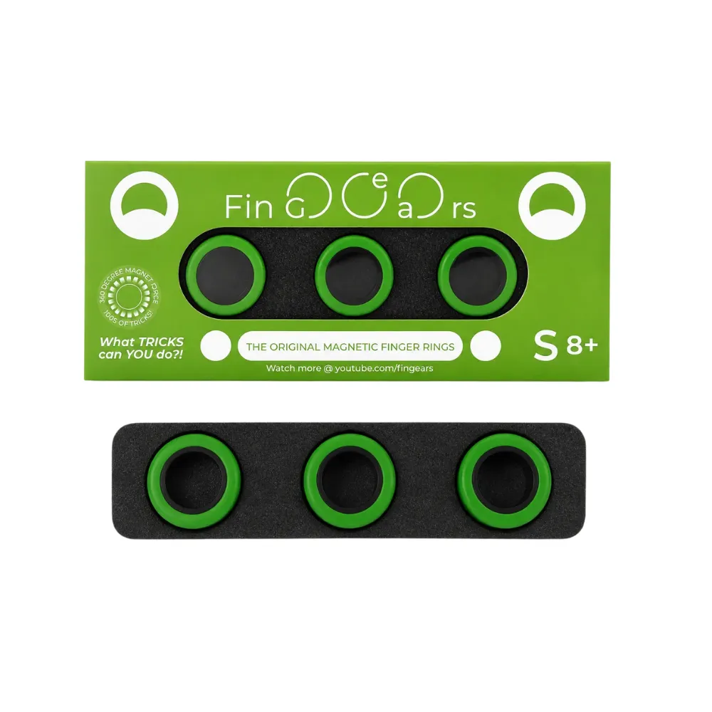 FinGears Magnetic Rings for Urban Lifestyle Green